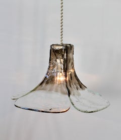 Lampe pendante Kalmar 'Flower' Petal Mazzega en verre de Murano:: 1970