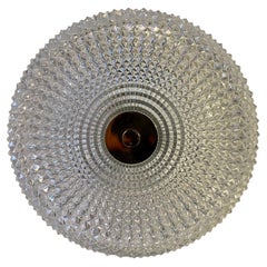Mid-Century Kamenicky Senov Pendelleuchter aus Kristallglas und Messing, 1960er Jahre