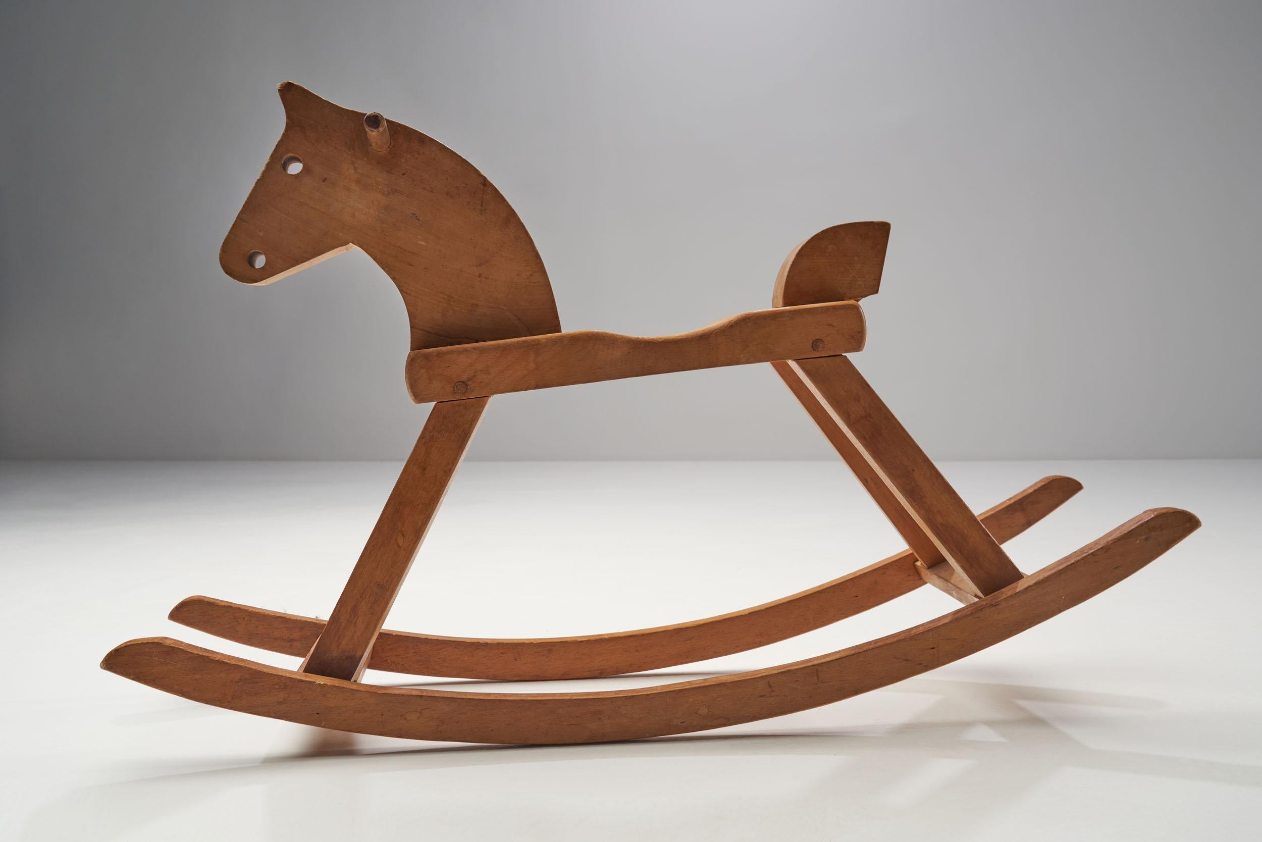 Midcentury Kay Bojesen Beech Rocking Horse, Denmark, 1936 6