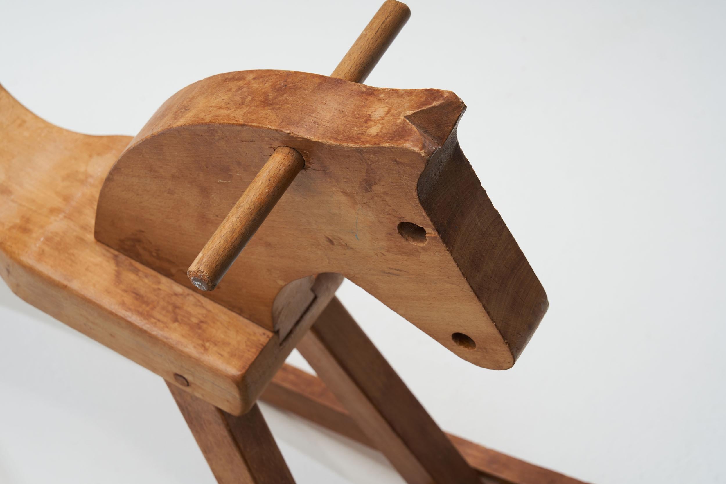 Midcentury Kay Bojesen Beech Rocking Horse, Denmark, 1936 1