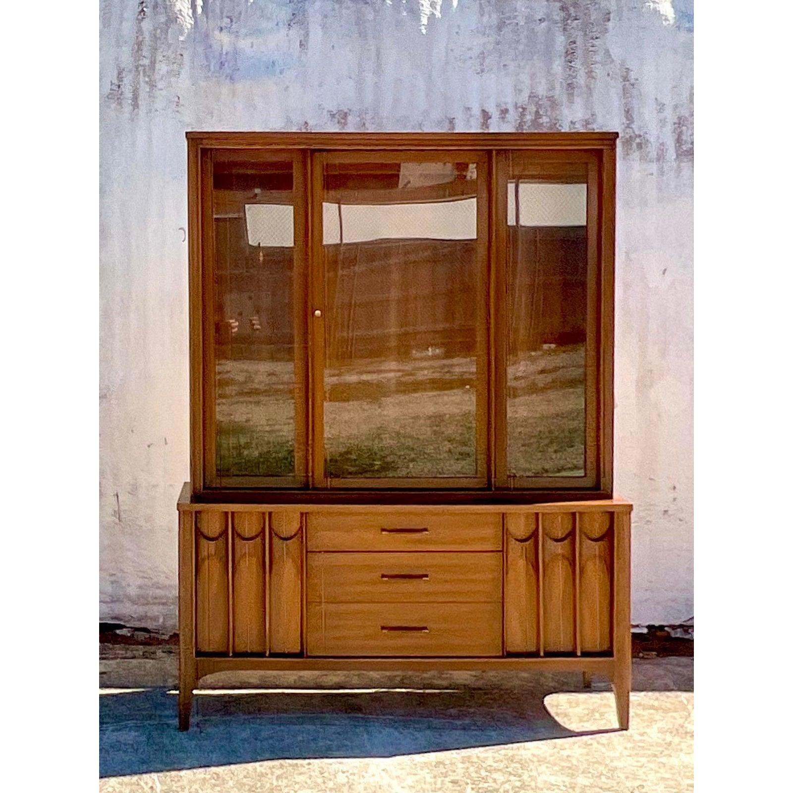 Glass Midcentury Kent Coffey Perspecta China Cabinet