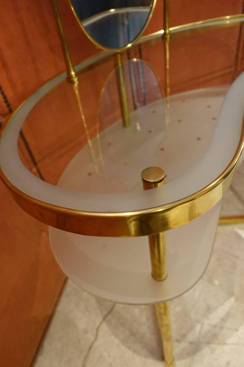 French Midcentury Kidney Shaped Dressing Table