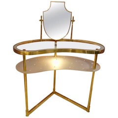 Retro Midcentury Kidney Shaped Dressing Table