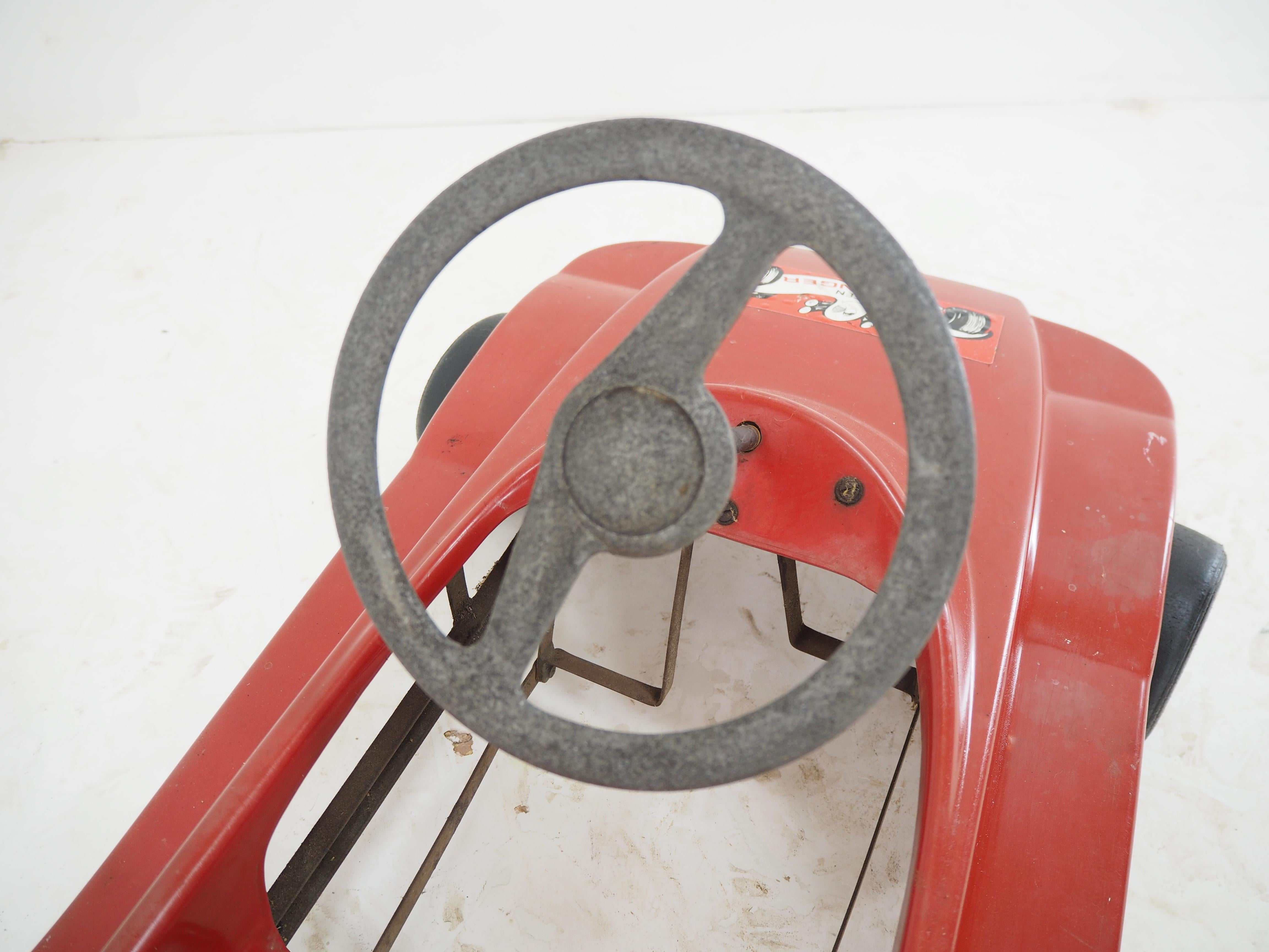 Steel Midcentury Kids Mechanical Pedal Car, 1960s For Sale