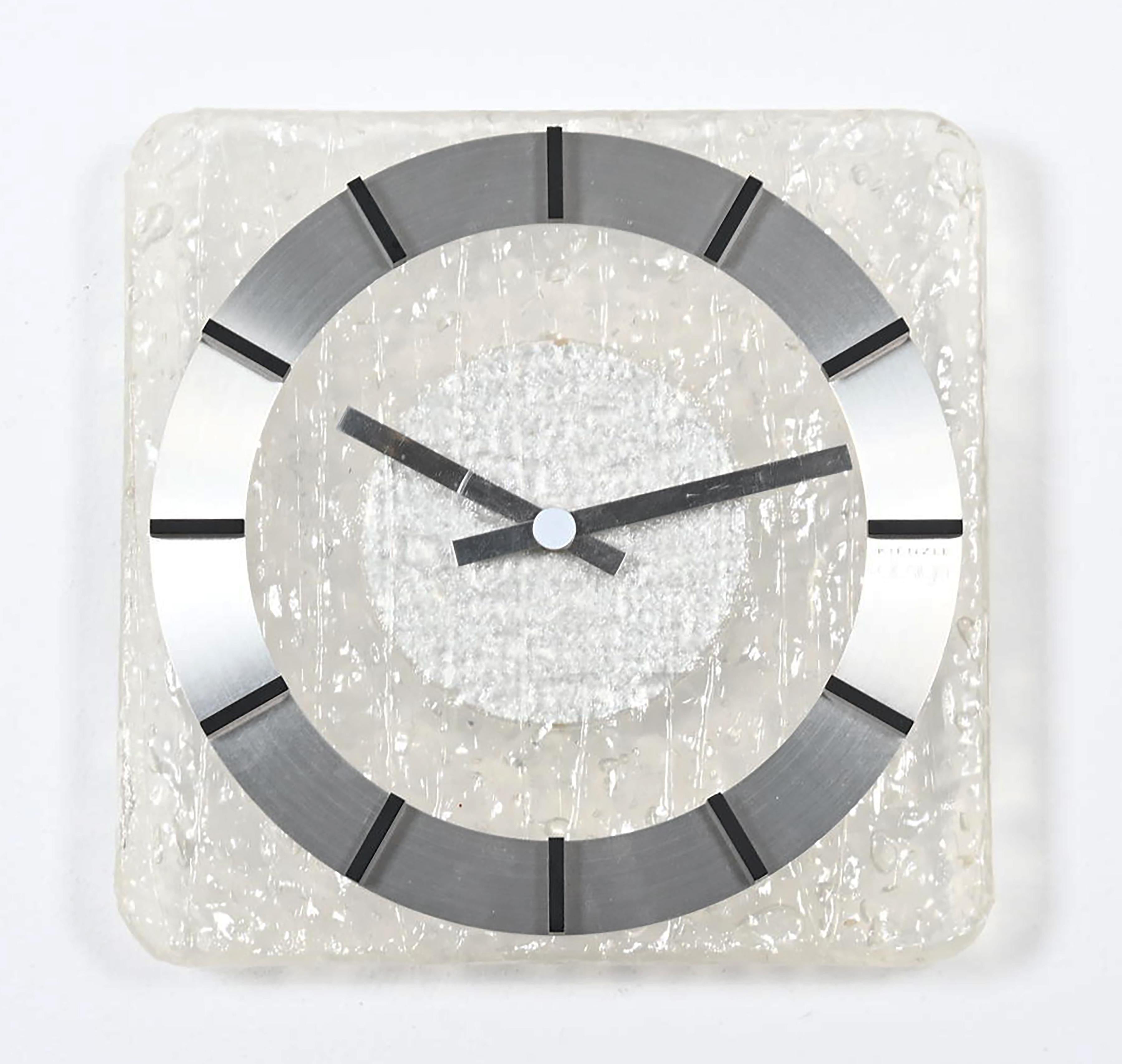 Midcentury Kienzle Lucite Wall Clock For Sale 1