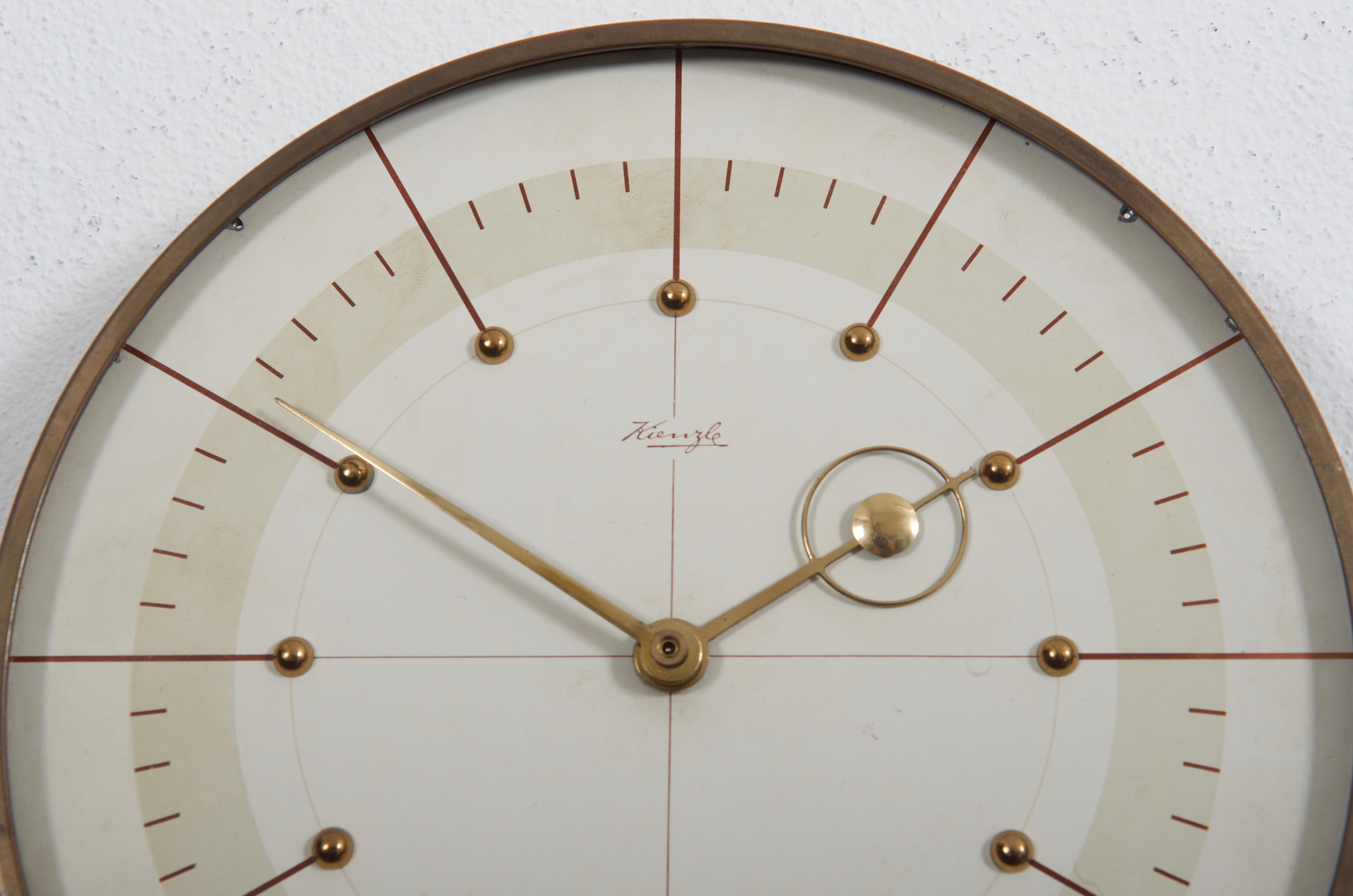 Industrial Midcentury Kienzle Wall Clock