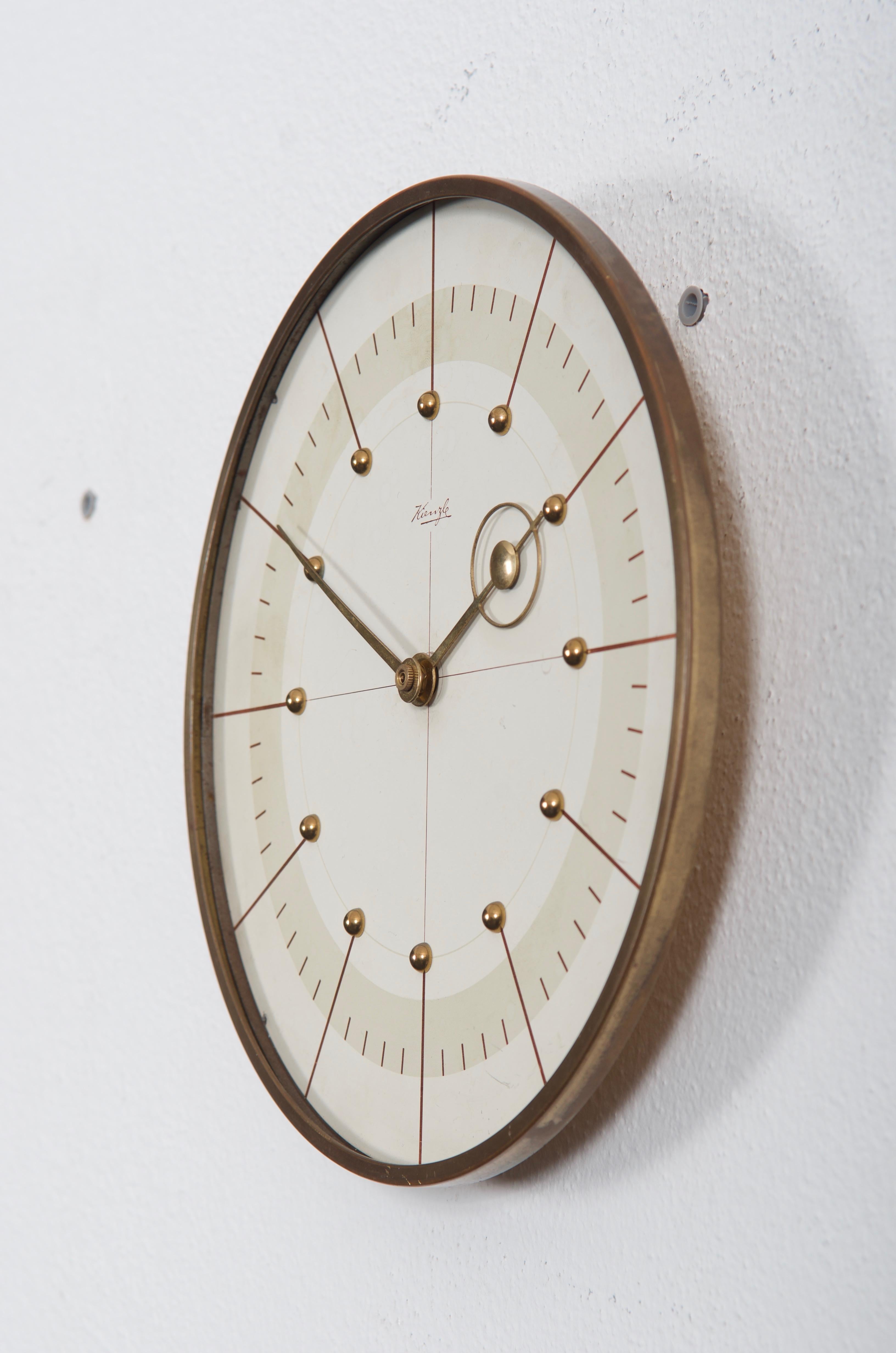 Midcentury Kienzle Wall Clock In Good Condition In Vienna, AT