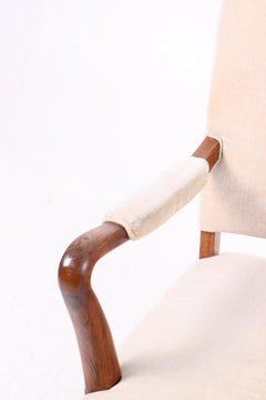 Chaise "King" en bois de rose, fabriquée au Danemark dans les années 1950