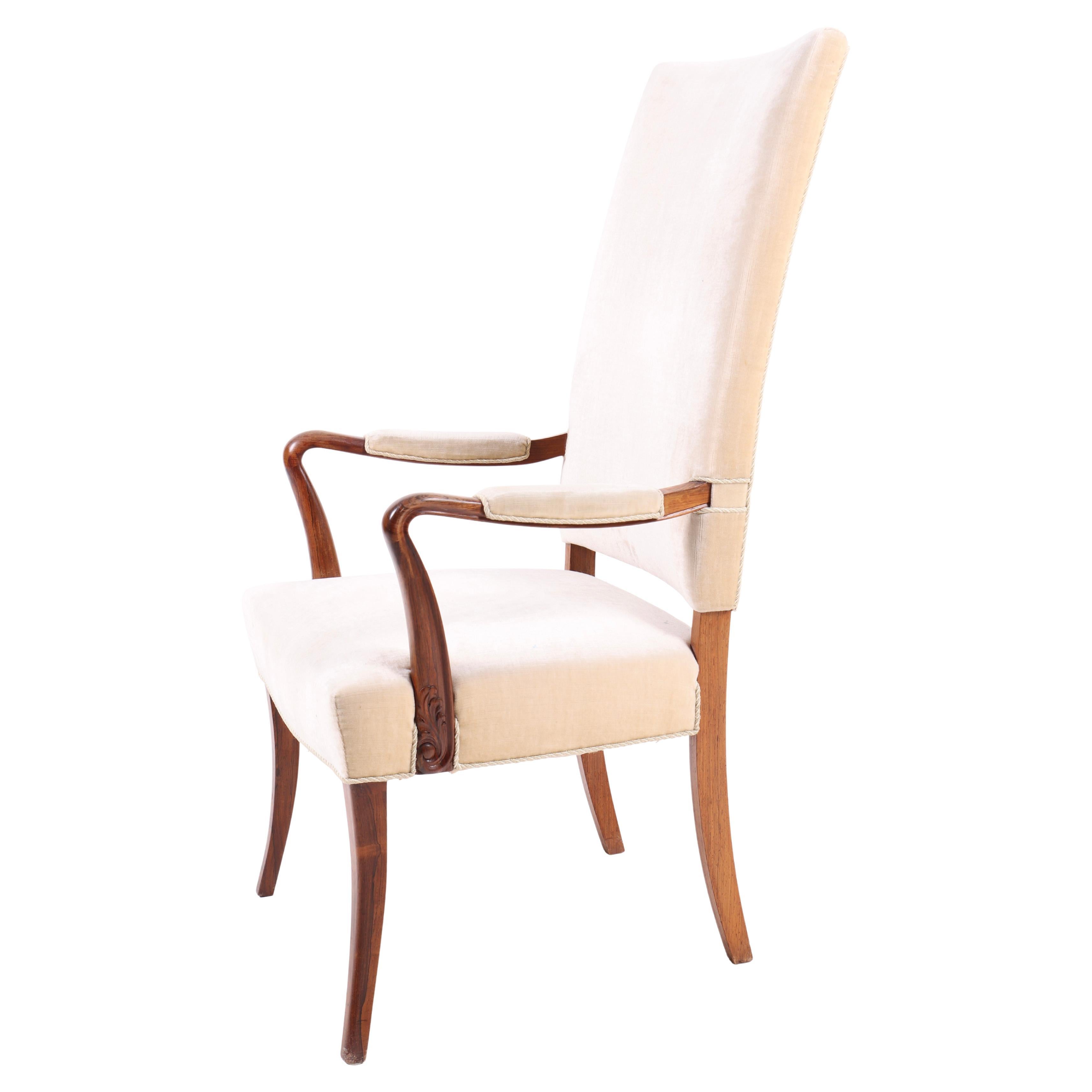 Midcentury 'King" Chair in Rosewood, Made in Denmark 1950s