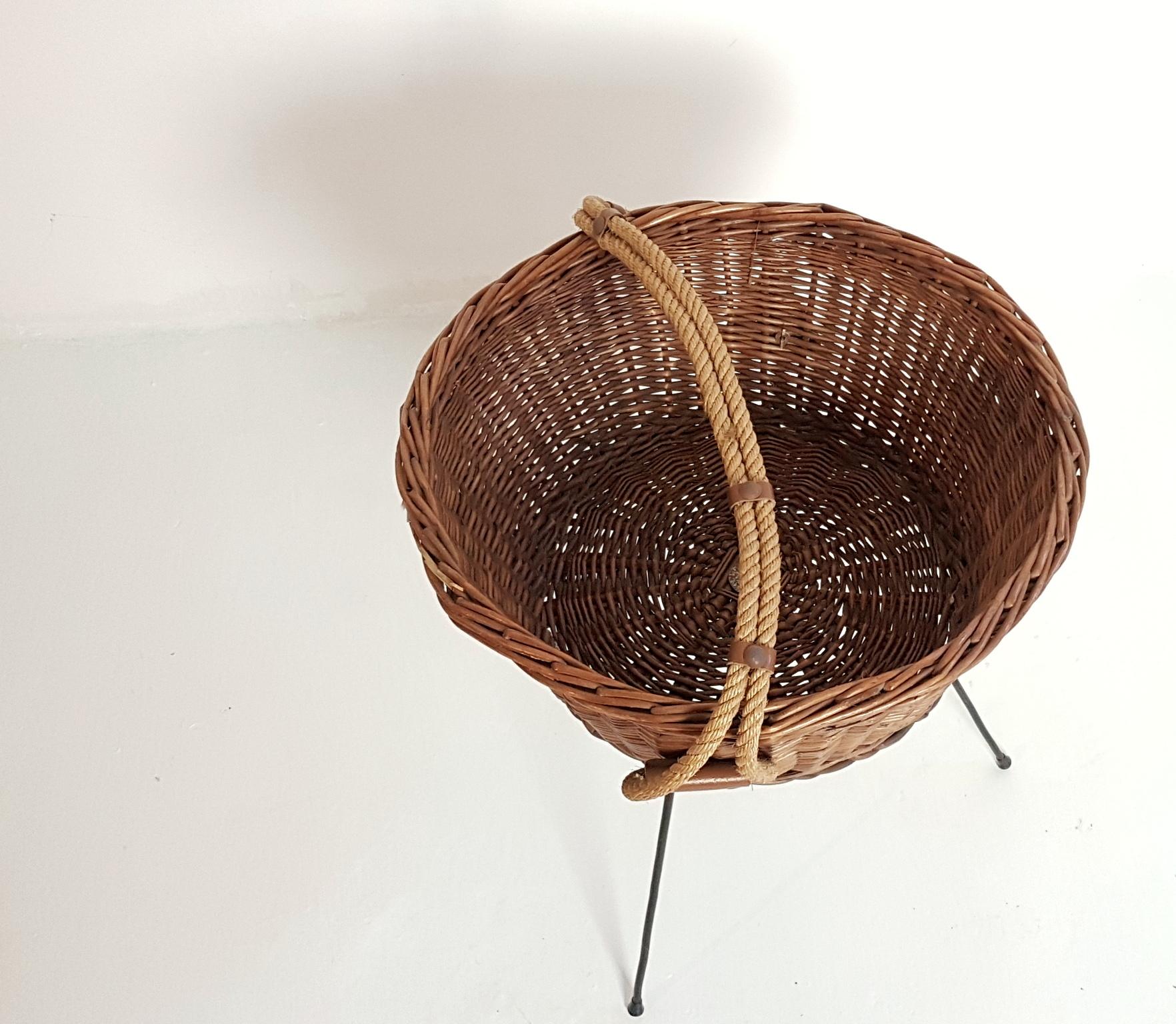 vintage knitting basket