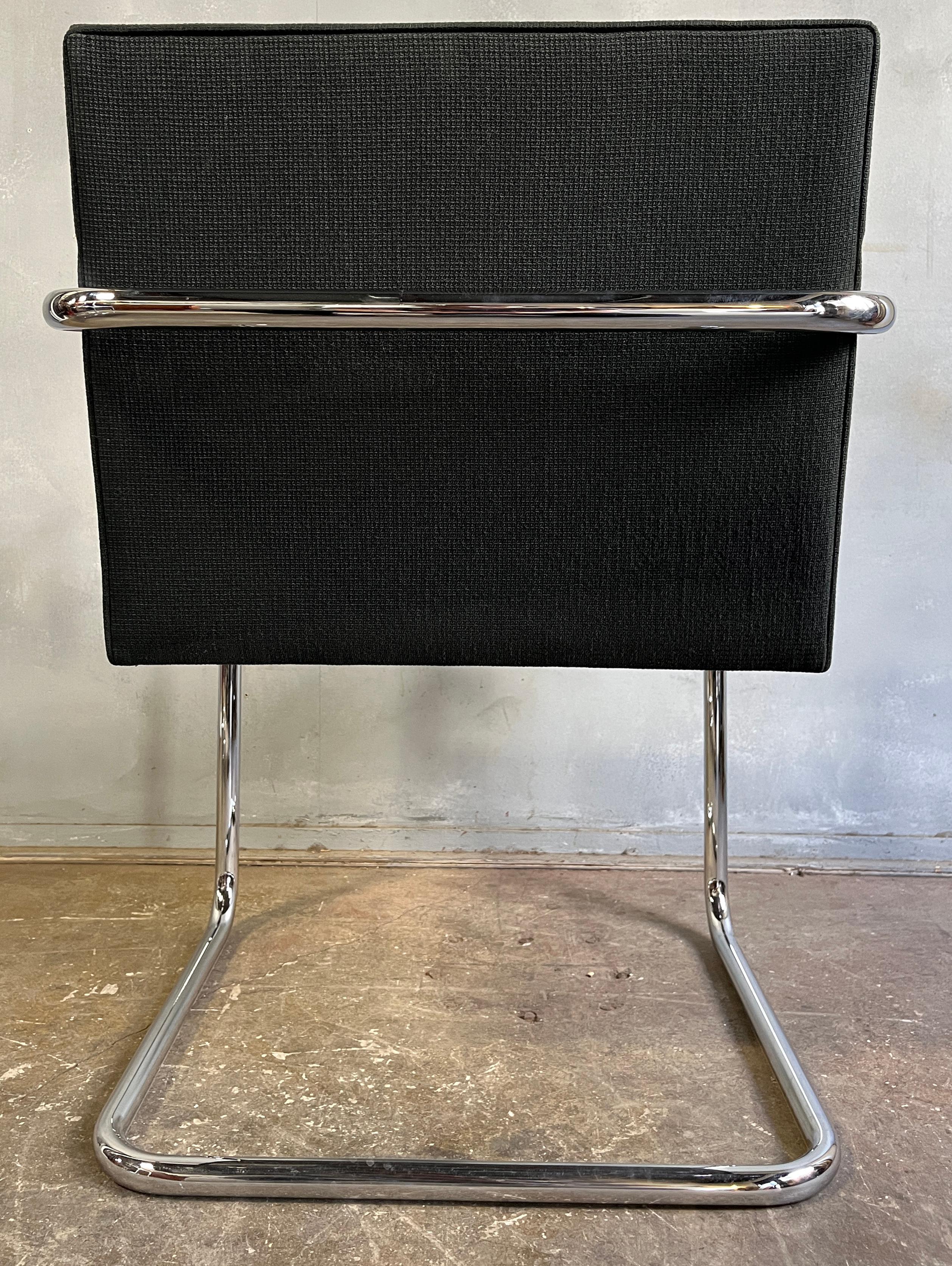 Midcentury Knoll Brno Chairs by Mies Van Der Rohe in Black 30 Available In Good Condition For Sale In BROOKLYN, NY