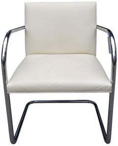 Midcentury Knoll Brno Chairs by Mies van der Rohe in White