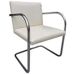 Midcentury Knoll Brno Chairs by Mies van der Rohe in White