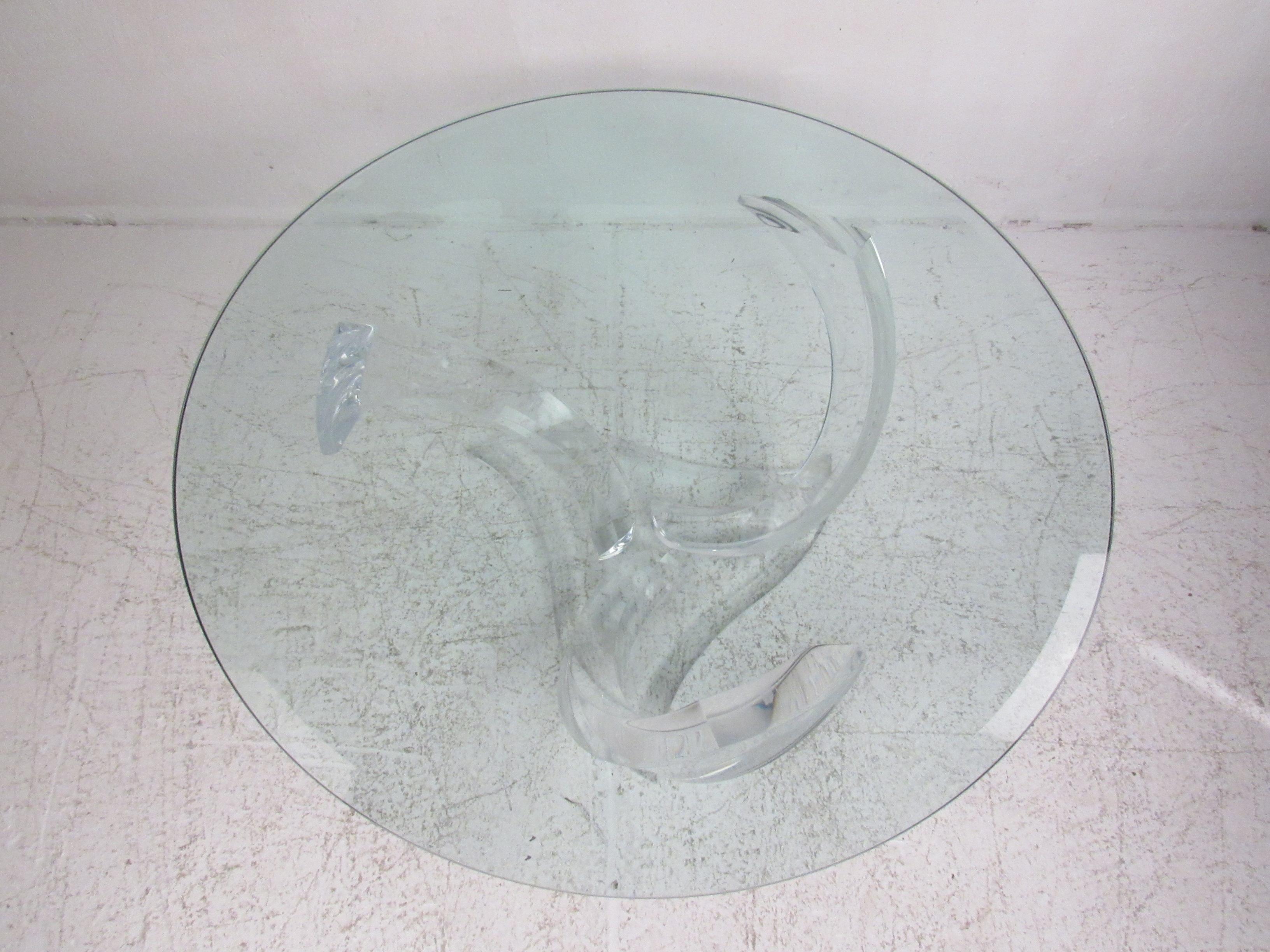 Mid-Century Modern Midcentury Knut Hesterburg Style Lucite Coffee Table For Sale