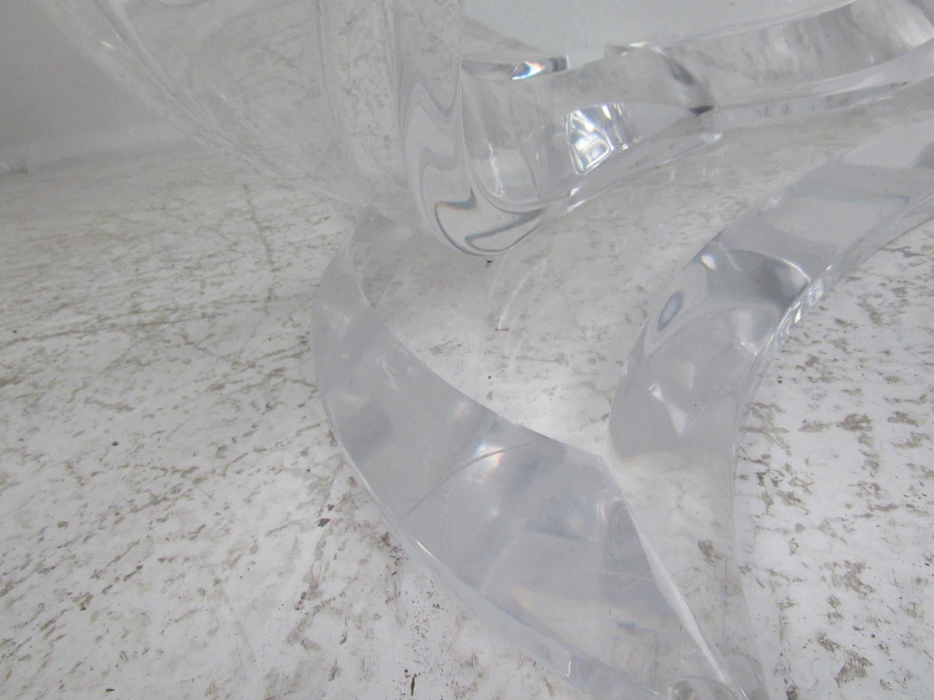 Late 20th Century Midcentury Knut Hesterburg Style Lucite Coffee Table For Sale