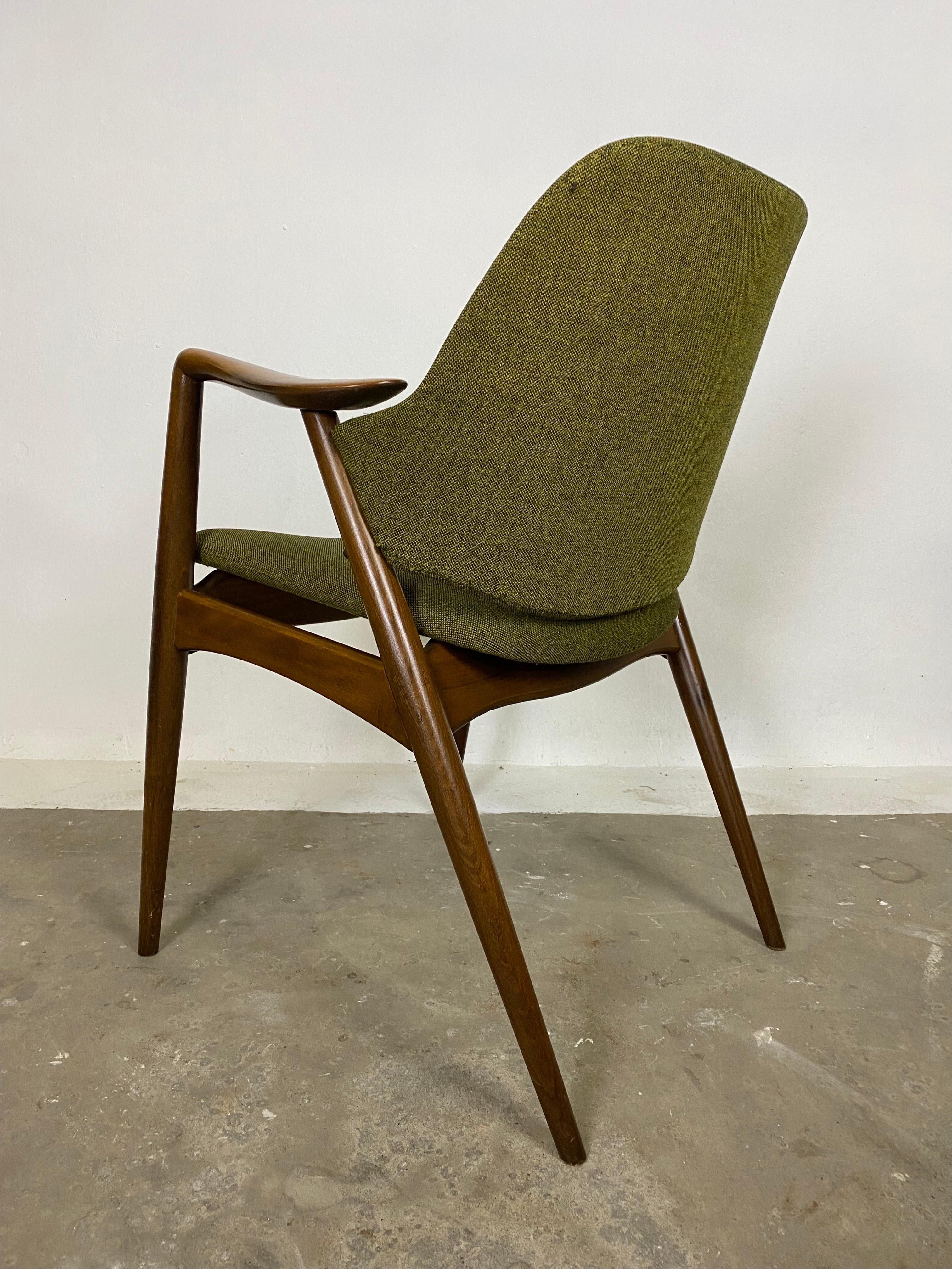 Upholstery Midcentury Kontur Set of 2  Chairs by Alf Svensson for Dux Sweden 1950s For Sale