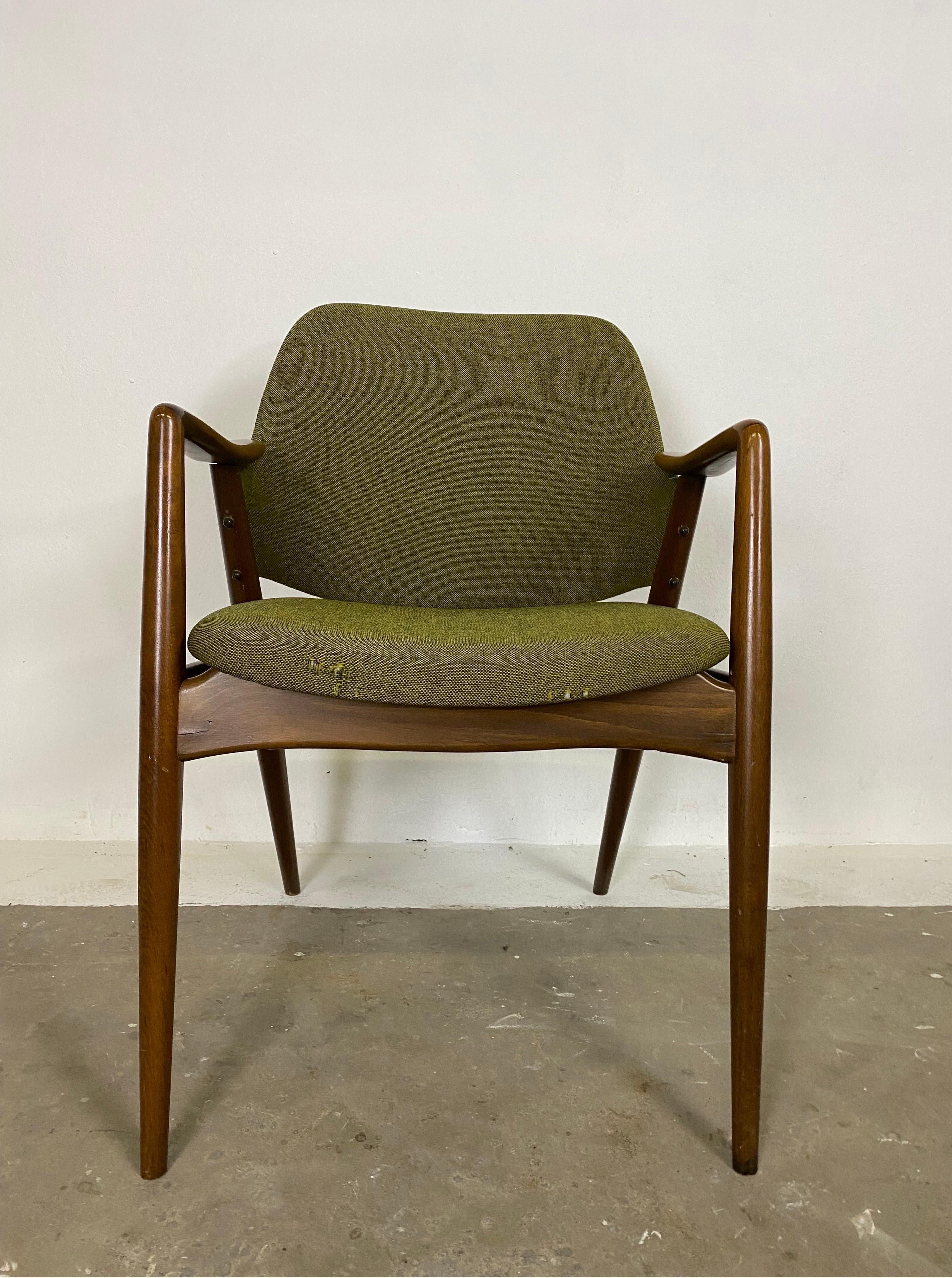 Midcentury Kontur Set of 2  Chairs by Alf Svensson for Dux Sweden 1950s For Sale 1