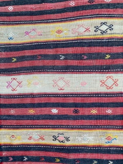 Bobyrug’s nice Midcentury Kurdish Runner Kilim