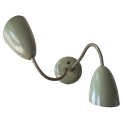 Kurt Versen Double Bullet Wand- oder Schreibtischlampe aus der Mitte des Jahrhunderts
