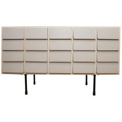 Midcentury Lacquered 20 Drawers Furniture Island, 1950s