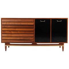 Midcentury Lacquered and Walnut Dresser by Merton Gershun