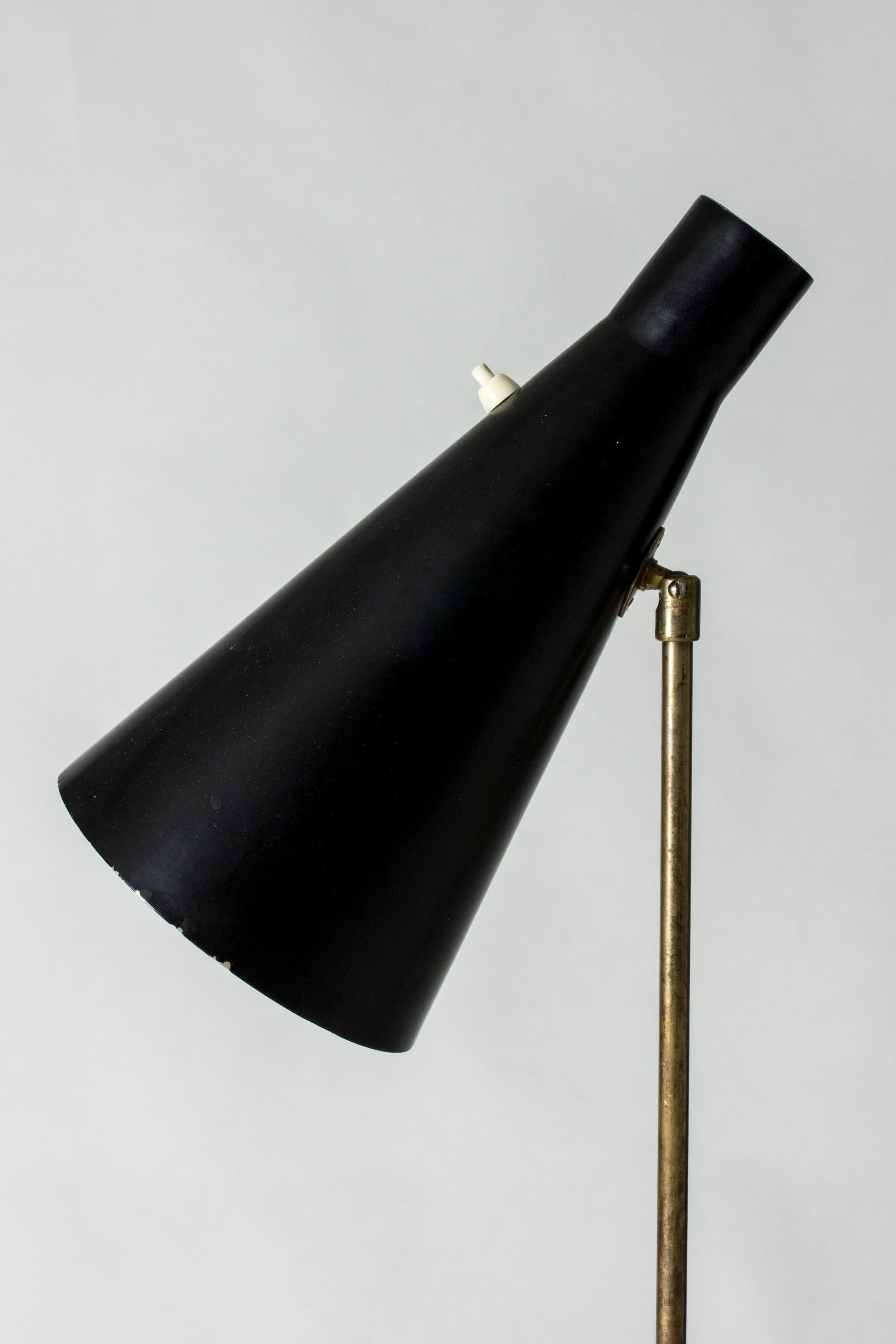 Mid-20th Century Midcentury Lacquered Metal & Brass Floor Lamp by Alf Svensson for Bergboms