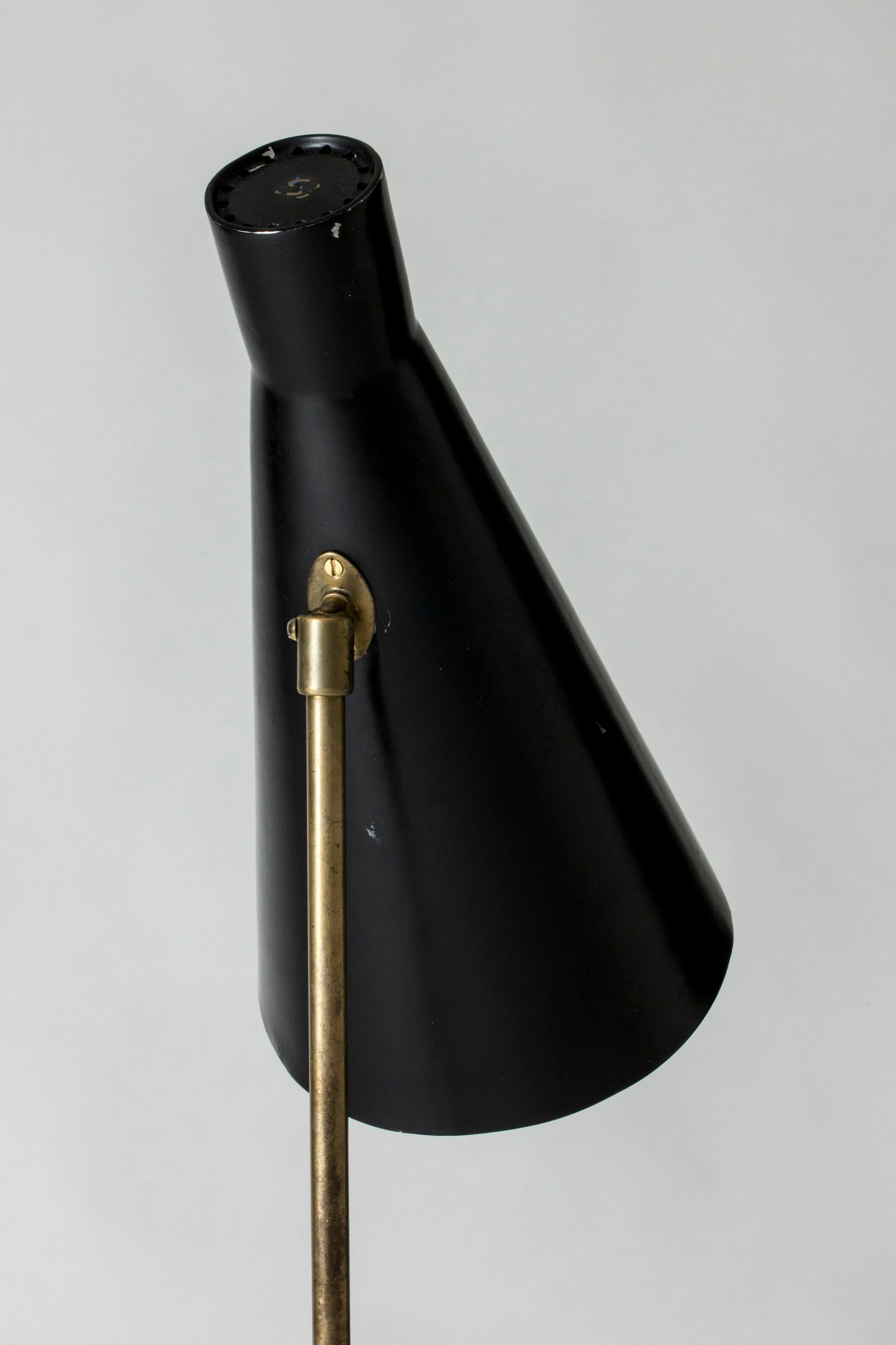 Midcentury Lacquered Metal & Brass Floor Lamp by Alf Svensson for Bergboms 1