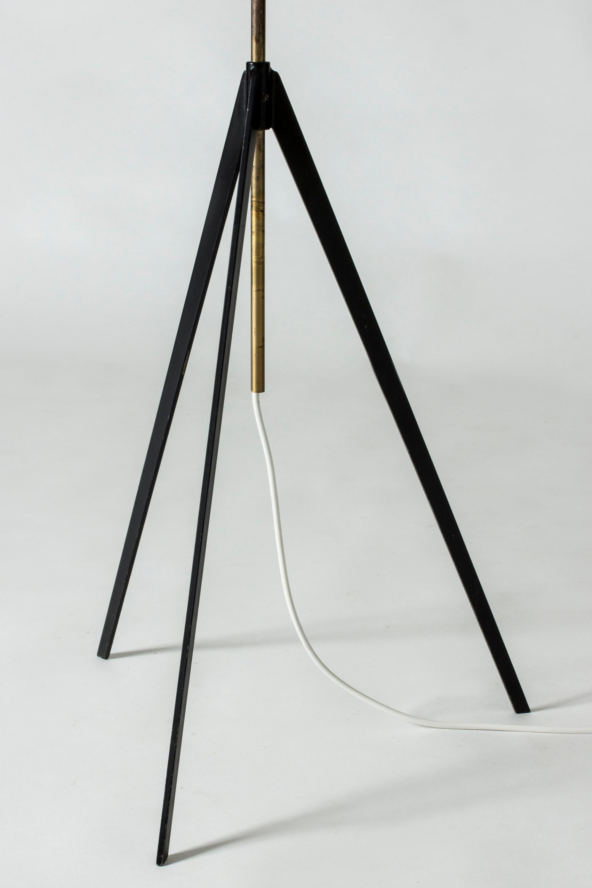 Midcentury Lacquered Metal & Brass Floor Lamp by Alf Svensson for Bergboms 2