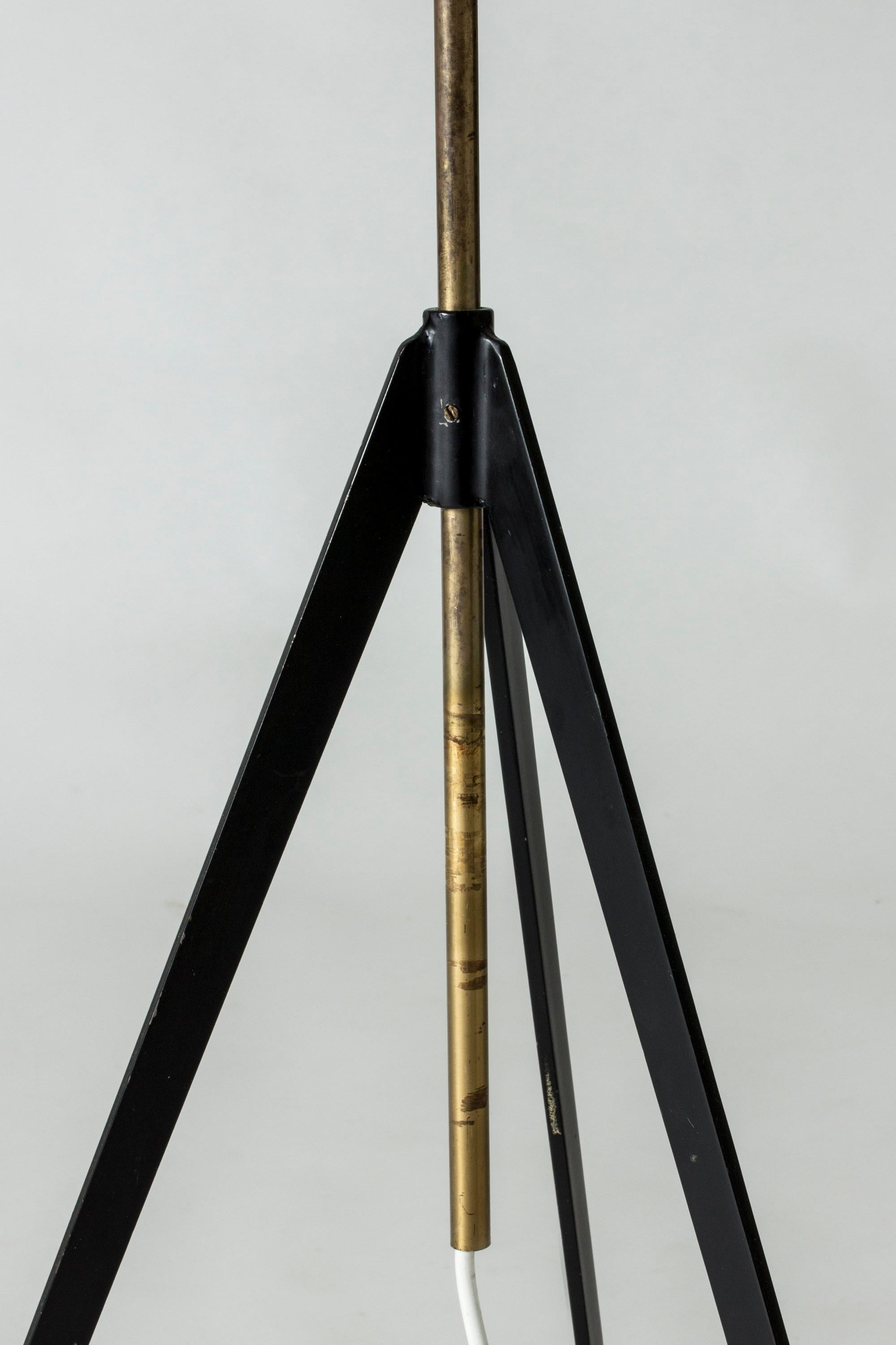 Midcentury Lacquered Metal & Brass Floor Lamp by Alf Svensson for Bergboms 3
