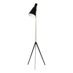 Midcentury Lacquered Metal Floor Lamp by Alf Svensson