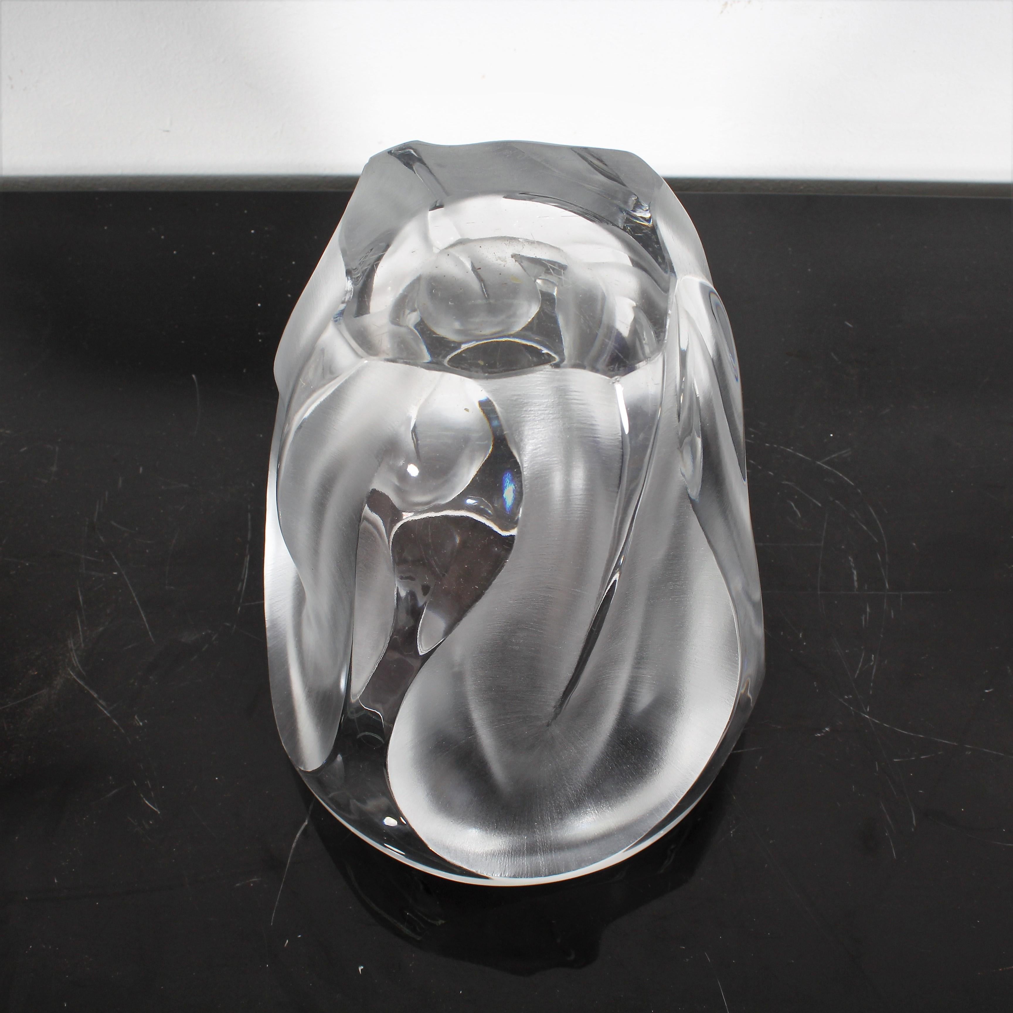 Midcentury Lalique Ingrid Vase in Clear Crystal, France, 1960s 4