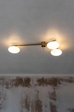 Midcentury lamp 3 Lune designed by Angelo Lelii for Arredoluce, certified