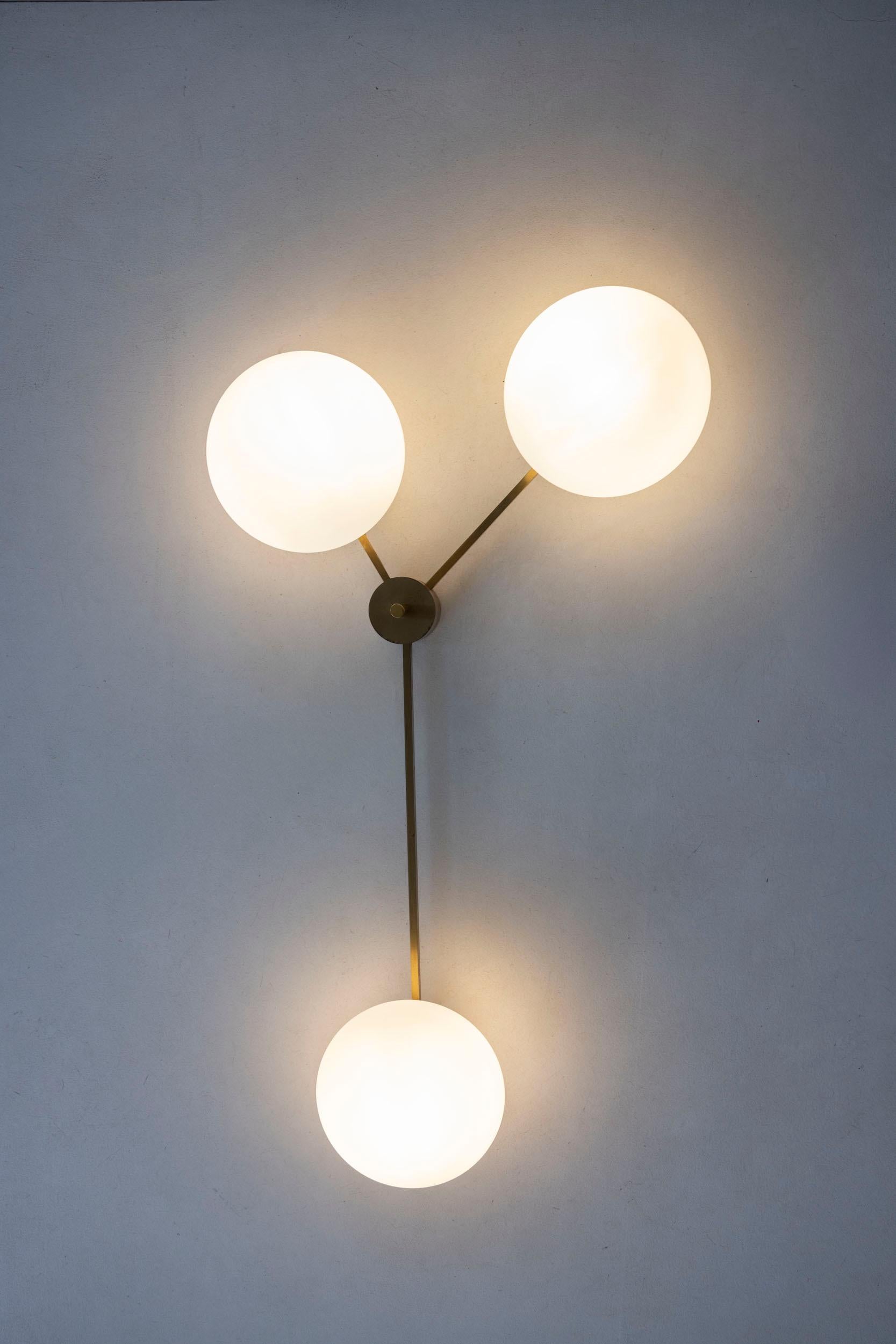 Mid-20th Century Midcentury lamp 3 Lune designed by Angelo Lelii for Arredoluce, certified For Sale