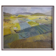 Vintage Midcentury Landscape Painting of 'Carmel Valley' CA, by Leonard G. Heller