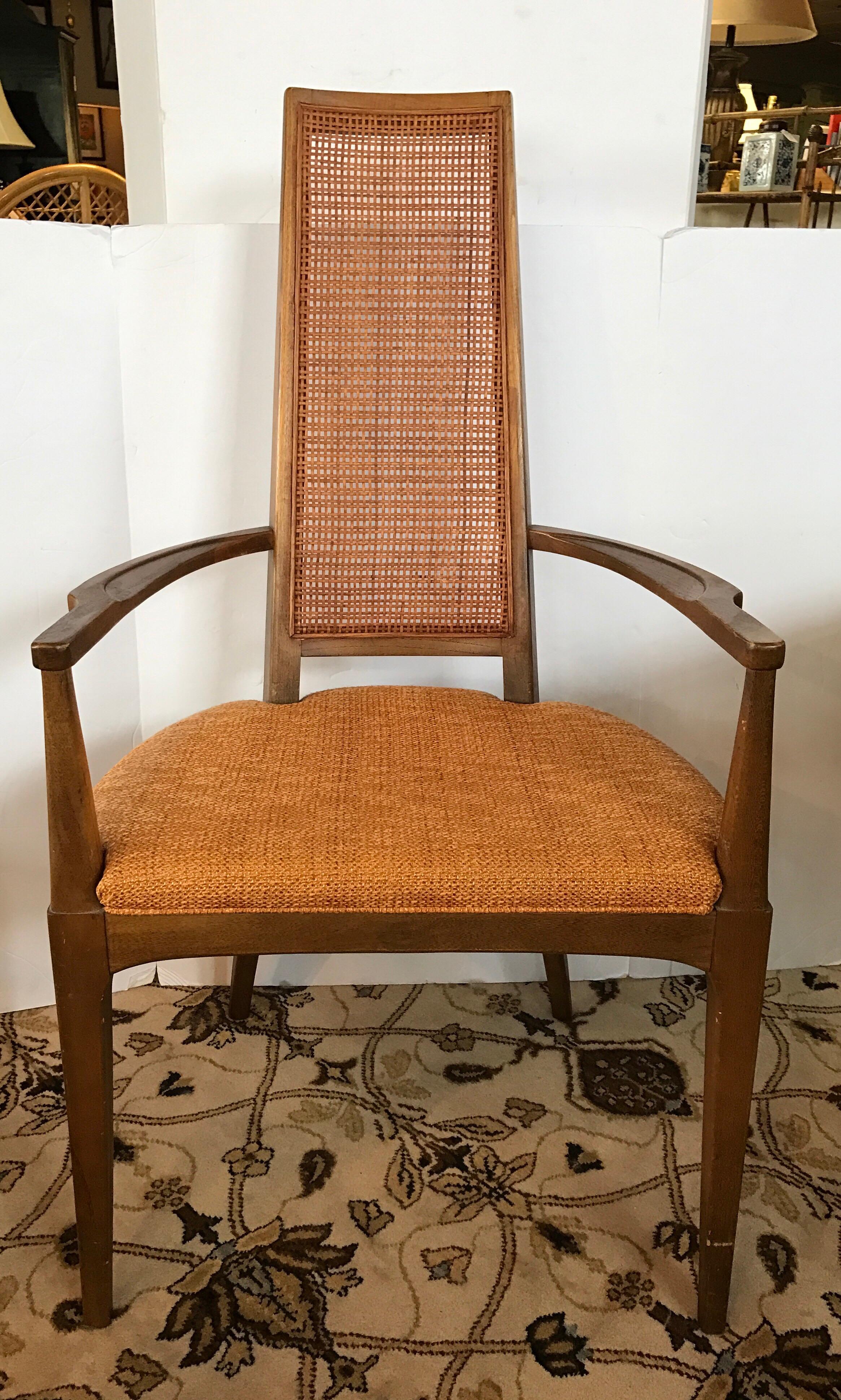 Mid-Century Modern Midcentury Lane Altavista Alta Vista Dining Set Table and Six Matching Chairs