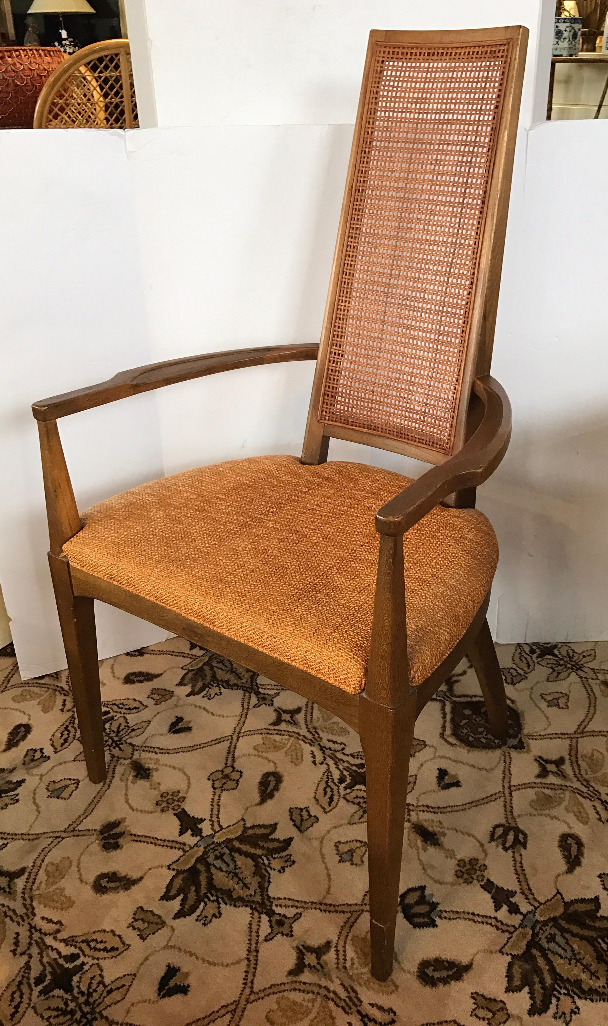 American Midcentury Lane Altavista Alta Vista Dining Set Table and Six Matching Chairs