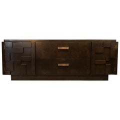 Midcentury Lane Furniture Brutalist Credenza, 1970-1980