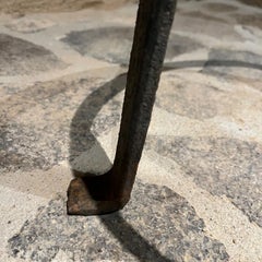 Midcentury Large Architectural Planter Base Hammered Forged Iron Rustic Cool