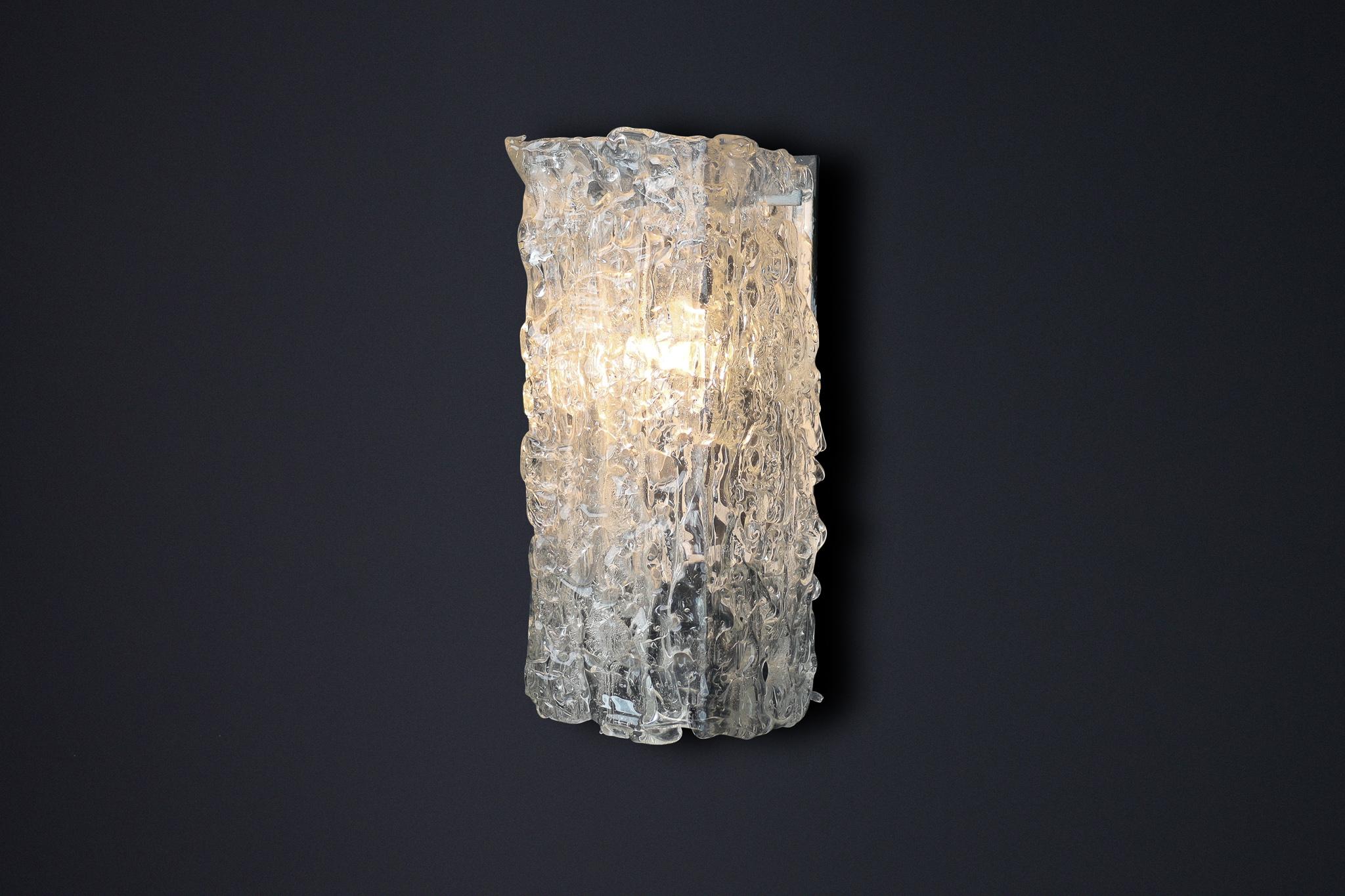 Grandes appliques en verre d'art du milieu du siècle, Autriche, années 1950 en vente 6