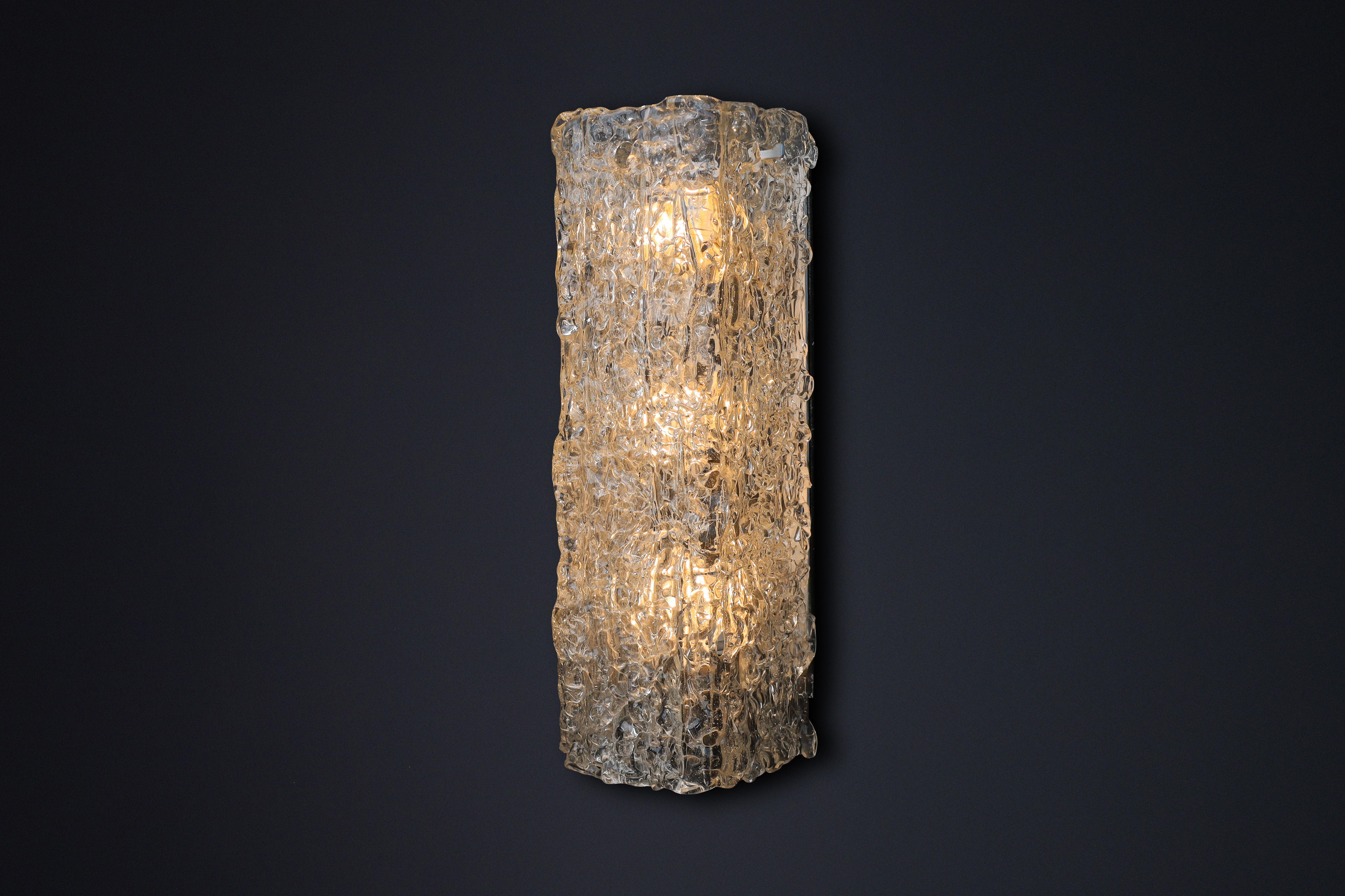 Grandes appliques en verre d'art du milieu du siècle, Autriche, années 1950 en vente 2