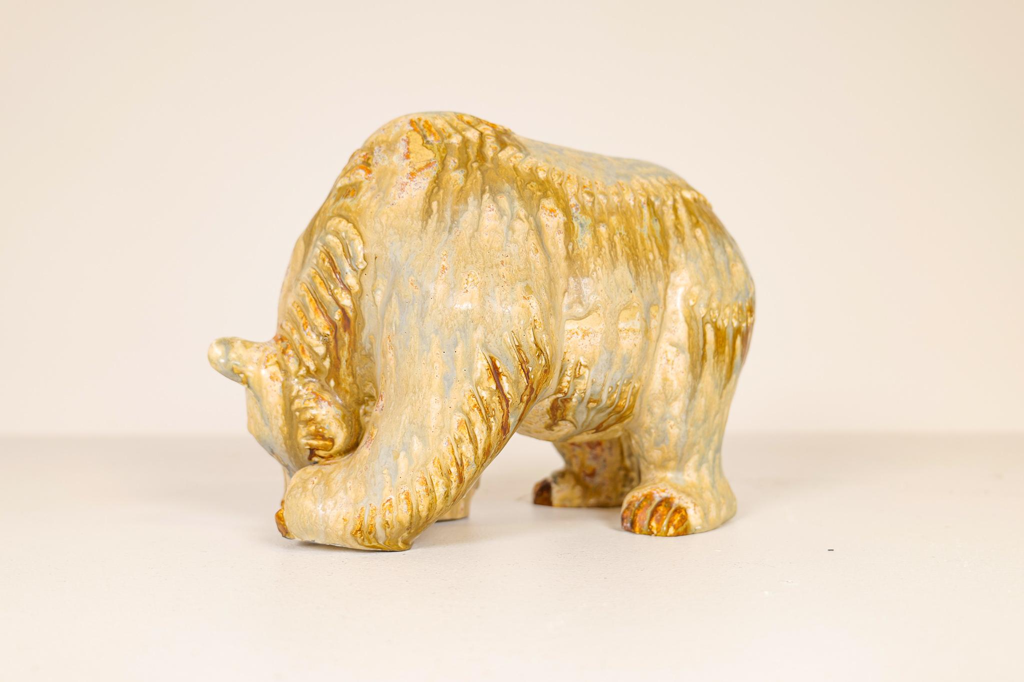 Ceramic Midcentury Modern Large Bear Rörstrand Gunnar Nylund Limited Edition, Sweden For Sale
