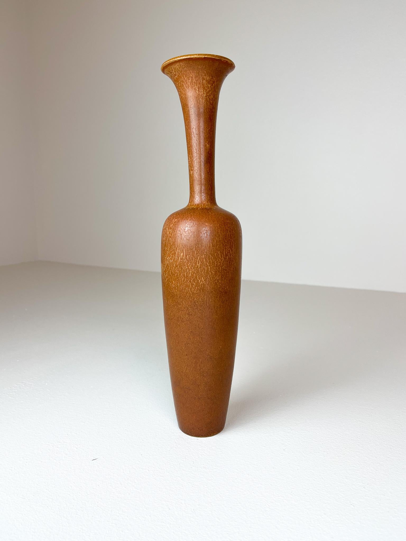 Stoneware Midcentury Modern Large Bottleneck Vase Rörstrand by Gunnar Nylund, Sweden For Sale