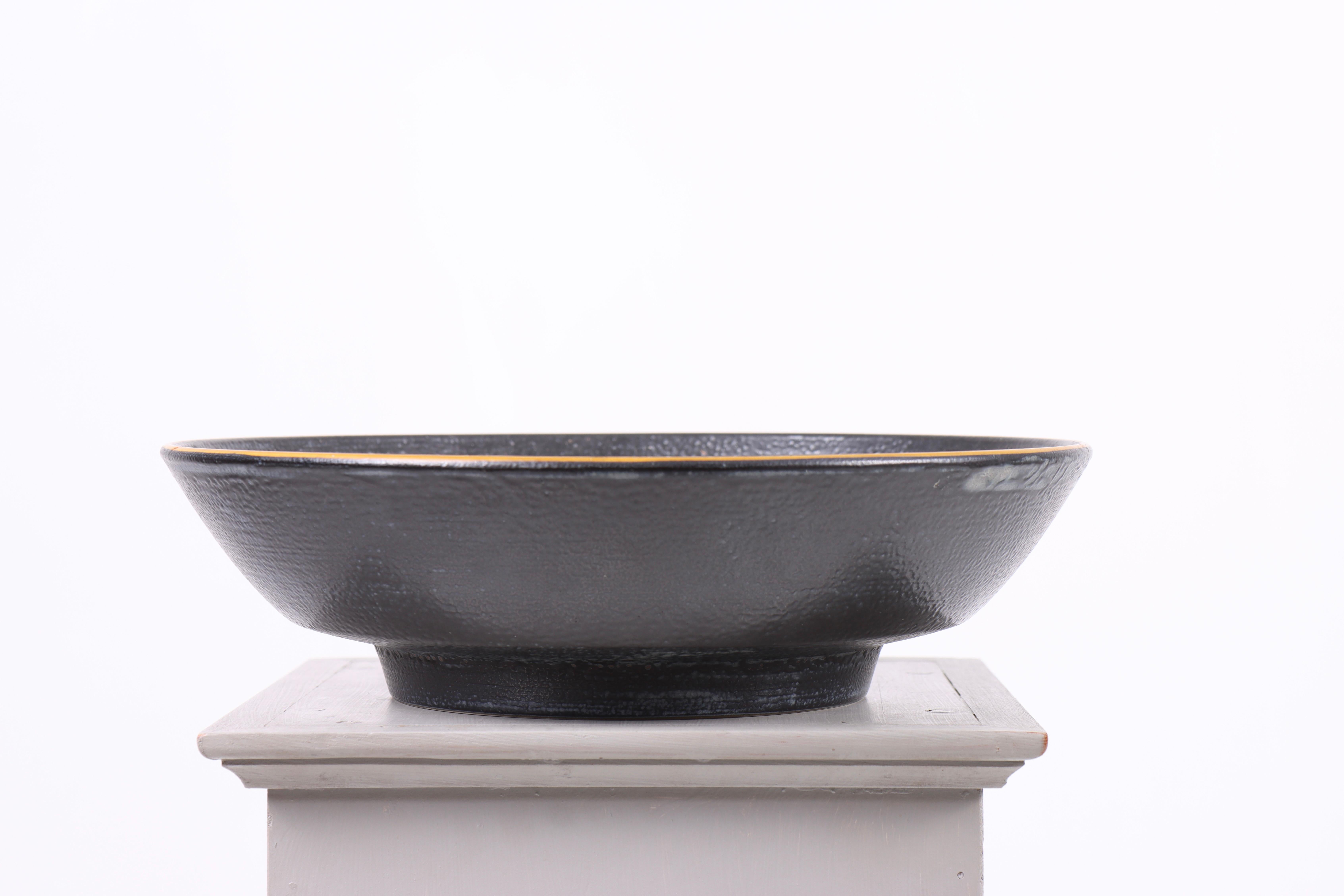Decorative Large Bowl designed by Nils Thorsson and made by Aluminia. Made in Denmark. Great original condition.