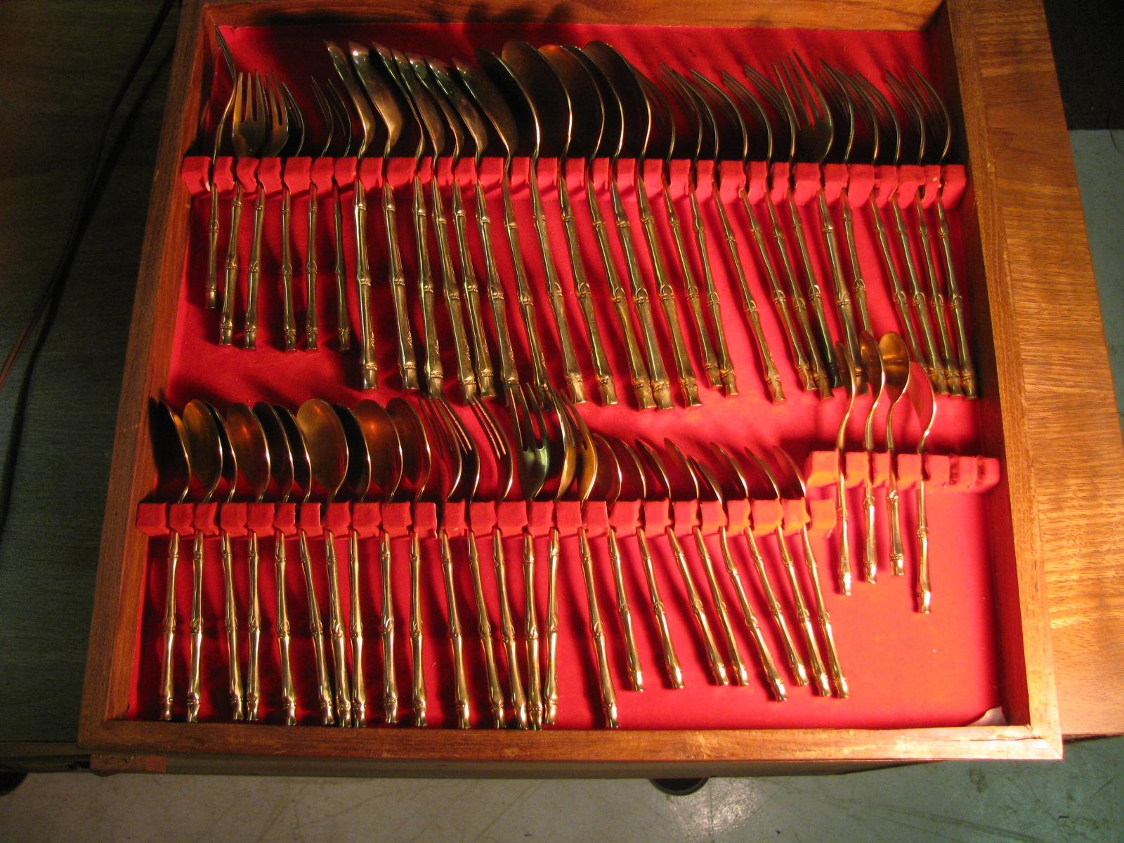 nickel bronze flatware thailand bamboo