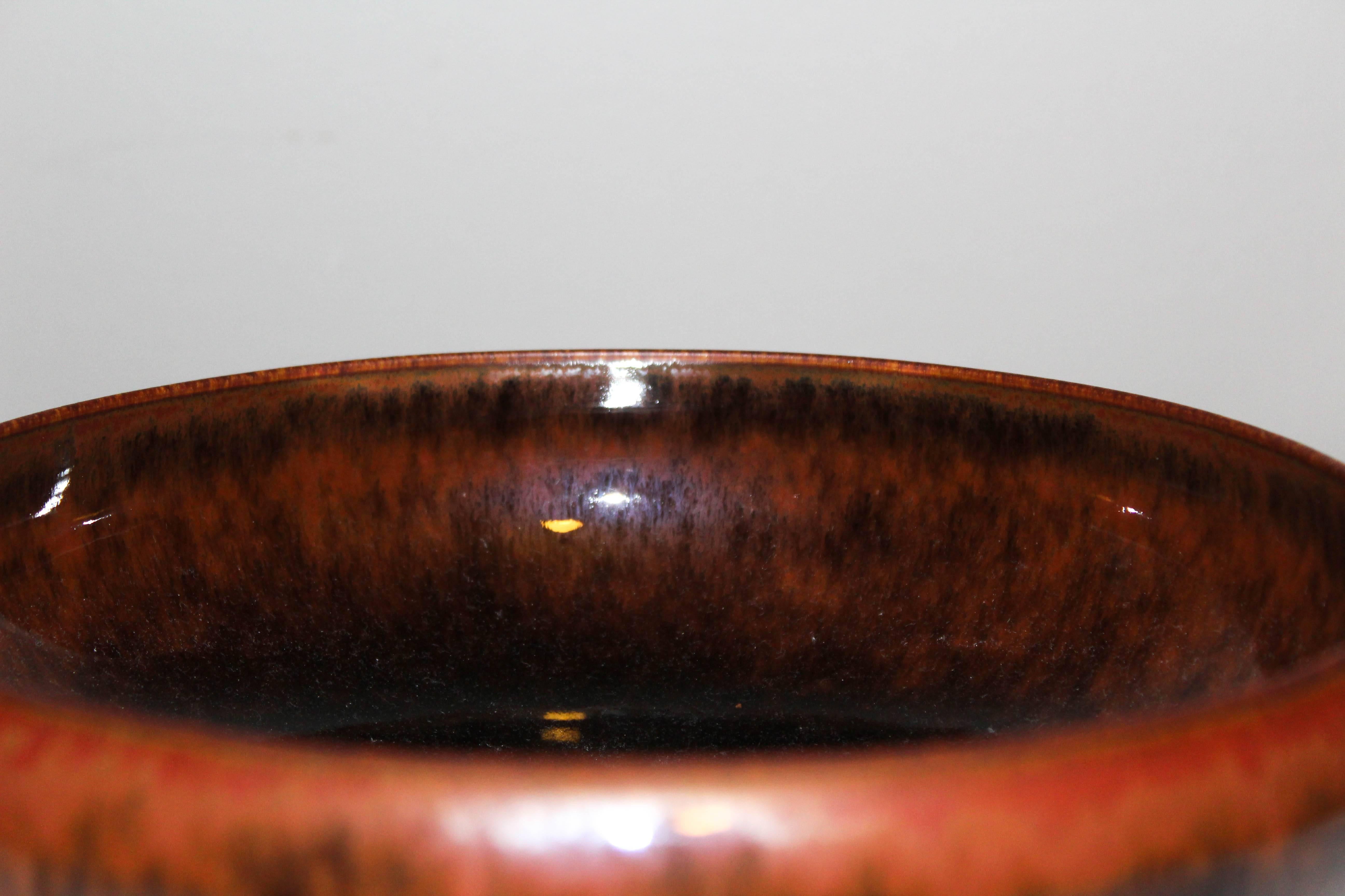 Swedish Midcentury Large Ceramic Bowl by Carl-Harry Stålhane for Rörstrand