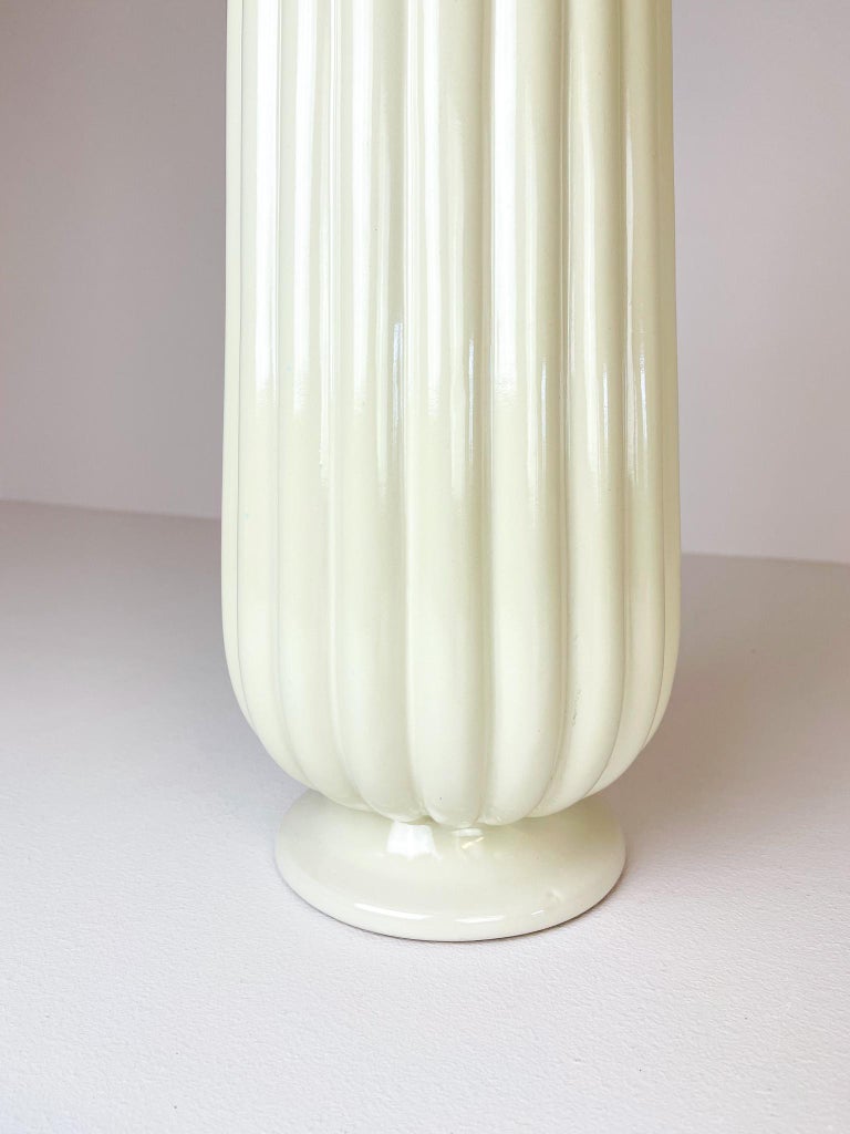 Swedish Midcentury Large Ceramic Floor Vase Bo Fajans Ewald Dahlskog, Sweden, 1940s For Sale