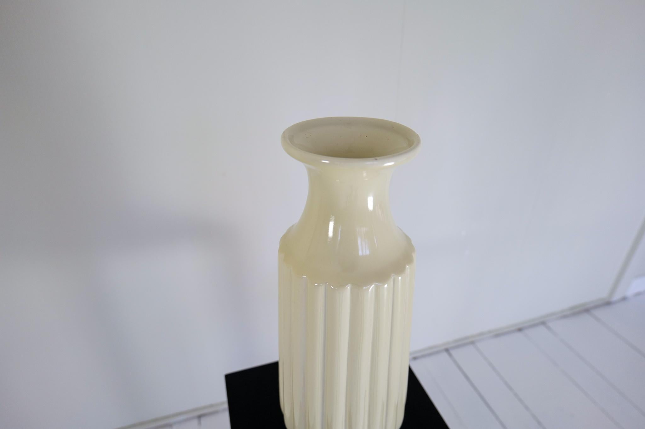Milieu du XXe siècle Vase de sol en céramique moderne du milieu du siècle dernier de Bo Fajans Ewald Dahlskog, Suède, années 1940 en vente