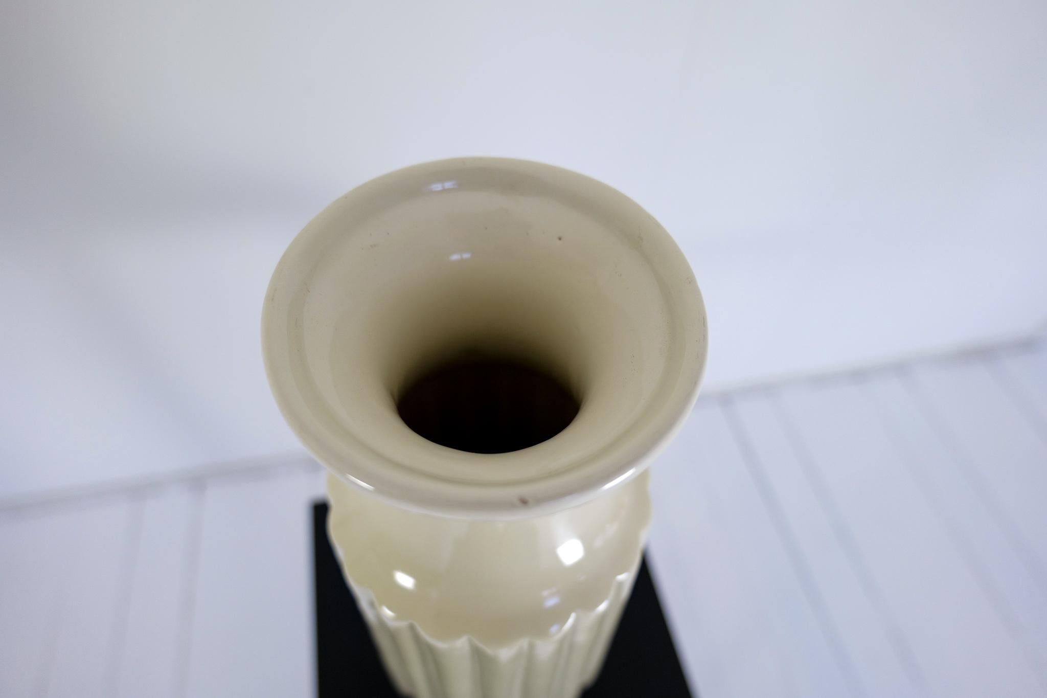 Céramique Vase de sol en céramique moderne du milieu du siècle dernier de Bo Fajans Ewald Dahlskog, Suède, années 1940 en vente