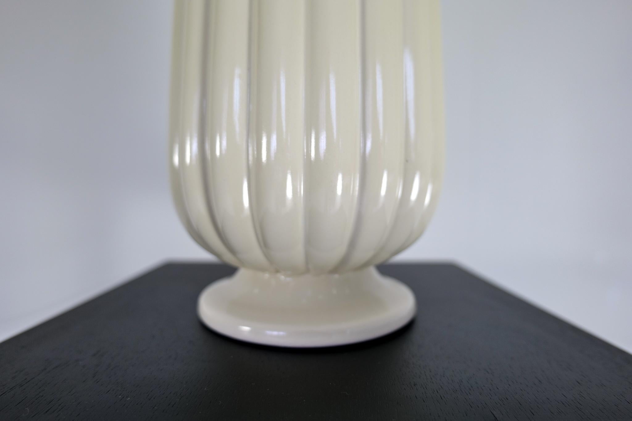 Midcentury Modern Ceramic Floor Vase Bo Fajans Ewald Dahlskog, Sweden, 1940s 3