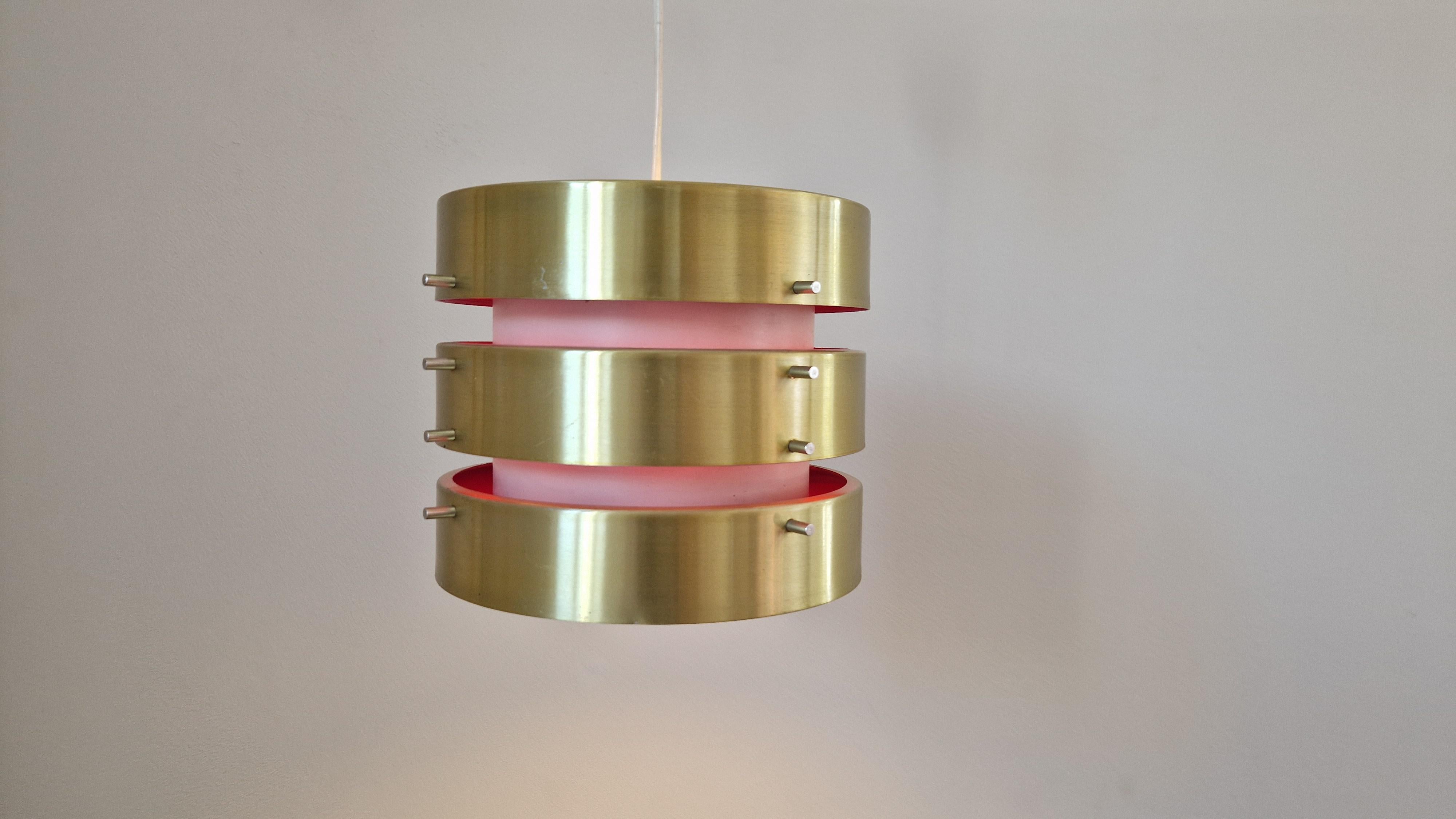 Copper Midcentury Large  Design Pendant , Germany, 1970s. For Sale